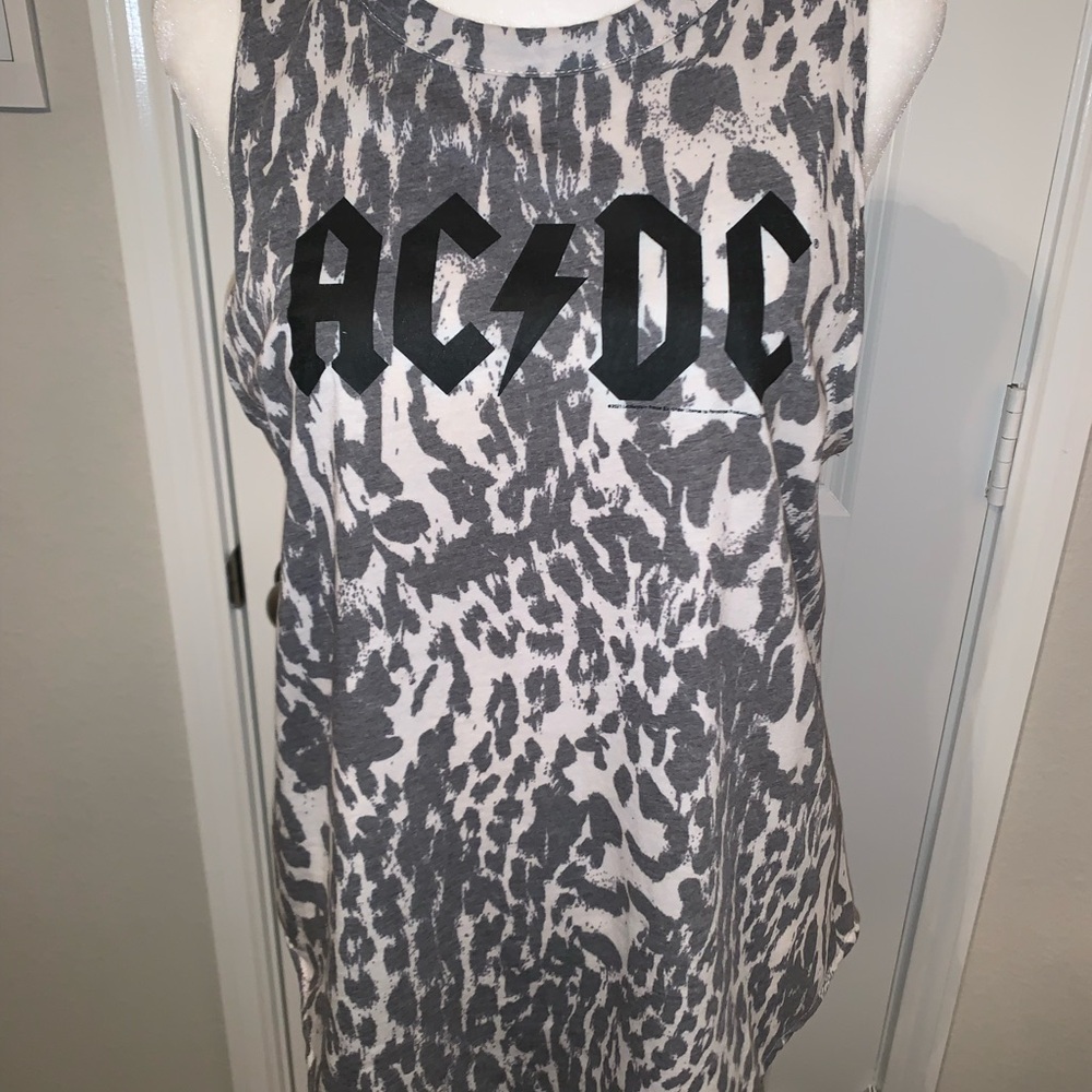 AC/DC Gray Leopard Print Tank Top from Ever Eve